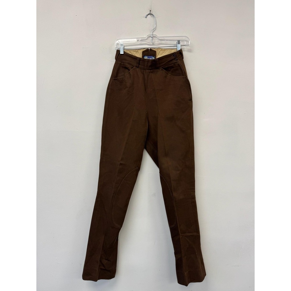 Vintage Baileys Pants Womens 24" Brown Riding Jodhpurs Tapered‎ Twill Equestrian